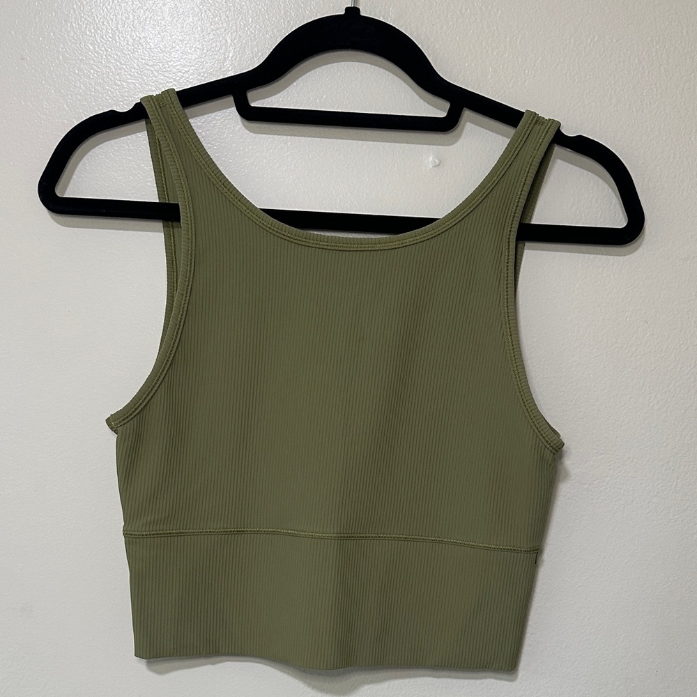 Lululemon Power Pivot Ribbed Tank Ribbed Crop Top Reversible